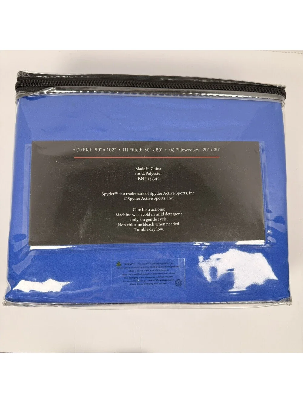 Queen Bed Sheet 6 Piece Queen Embossed Blue Sheet Set NEW Spyder